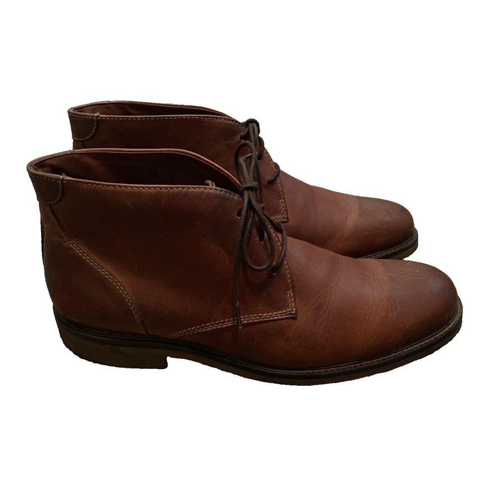 JOHNSTON & MURPHY 'Copeland' Brown Oiled Full-Grain Leather Chukka Boots 10.5